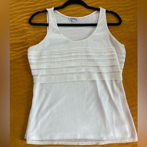 Express Classy White Tank Top Sz M